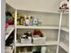Organized pantry with shelving for ample food and supply storage at 7925 S 52Nd Dr, Laveen, AZ 85339