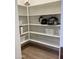 Large walk-in pantry with extensive shelving for ample storage and organization at 7925 S 52Nd Dr, Laveen, AZ 85339