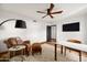 Stylish home office features comfortable seating, modern desk, and bright natural light at 8255 E Vista De Valle --, Scottsdale, AZ 85255