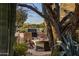 Cozy outdoor seating area with a fire pit and views of the golf course at 8255 E Vista De Valle --, Scottsdale, AZ 85255