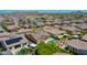 Aerial view of desert community with single-Gathering homes, fenced yards, and private pools at 9253 W Sands Dr, Peoria, AZ 85383