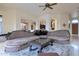 Spacious living room featuring a comfortable sectional sofa and stylish decor at 9847 E Preserve Way, Scottsdale, AZ 85262