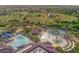 A beautiful aerial shot showcasing baseball fields, a waterpark and outdoor pools at 3336 W Morse Dr, Anthem, AZ 85086