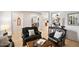Open-concept living room with tile flooring and an inviting view into the dining area at 3336 W Morse Dr, Anthem, AZ 85086