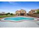 Beautiful pool with tile surround in a spacious backyard perfect for relaxing and entertaining guests at 665 S Balboa --, Mesa, AZ 85206