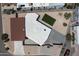 Aerial view of the home highlighting the roof, outdoor area and driveway at 7026 E Pasadena Ave, Paradise Valley, AZ 85253