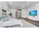 Spacious main bedroom with ceiling fan, TV, and ensuite bathroom at 8325 W Cantera Ave, Peoria, AZ 85383