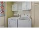 Laundry room with neutral walls and white cabinetry at 8540 N 43Rd Dr, Glendale, AZ 85302