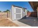 New backyard storage shed for tools and equipment on concrete pad at 8540 N 43Rd Dr, Glendale, AZ 85302