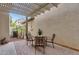 Enjoy the lovely covered patio with brick pavers, ideal for outdoor dining and relaxing at 1069 S Nancy Ln, Gilbert, AZ 85296