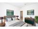 This bedroom features stylish decor, comfortable bed, and contemporary furniture at 17419 W Via De Luna Dr, Surprise, AZ 85387