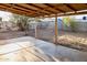Enjoy the covered patio and large backyard space surrounded by block wall fencing at 1914 W Colter St, Phoenix, AZ 85015