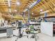 Spacious garage interior is the perfect workshop with lots of storage space for all your hobbies at 2331 E Melrose St, Gilbert, AZ 85297