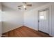 This bedroom with ceiling fan gives lots of natural light at 3317 N 10Th Ave, Phoenix, AZ 85013