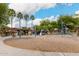 Neighborhood playground with palm trees, shade structures, and recreational equipment on a sunny day at 4254 S Winter Ln, Gilbert, AZ 85297