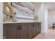 Hallway with stylish cabinets, decor, and modern design at 5525 E Waltann Ln, Scottsdale, AZ 85254