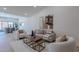 Living room featuring a neutral color palette, stylish furniture and hardwood floors at 5525 E Waltann Ln, Scottsdale, AZ 85254