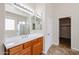 Bathroom featuring double sinks, a separate shower, and tile floors at 7126 W Ocotillo Rd, Glendale, AZ 85303
