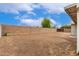 Spacious backyard with block wall, a blank canvas for landscaping at 9920 N 73Rd Ave, Peoria, AZ 85345