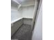 Carpeted walk-in closet provides ample storage space with shelves and hanging rods at 1320 E Bellerive Dr, Chandler, AZ 85249