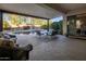 Covered patio with comfortable seating overlooking the pool at 24121 N 24Th Pl, Phoenix, AZ 85024