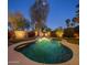Backyard pool with a basketball hoop and manicured landscaping at 24121 N 24Th Pl, Phoenix, AZ 85024