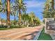 A street view leads to the Desert Ridge Marketplace, framed by palm trees under a clear blue sky at 3935 E Rough Rider Rd # 1016, Phoenix, AZ 85050