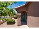 Welcoming front entry with a secure door and attractive landscaping at 4976 S Sugarberry Ln, Gilbert, AZ 85298