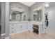 Large bathroom with double vanity, makeup area, and access to walk-in closet at 5515 E Dale Ln, Cave Creek, AZ 85331