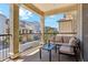 Cozy balcony with comfortable seating, perfect for outdoor relaxation and entertaining at 732 W Flintlock Way, Chandler, AZ 85286