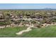 Scenic aerial shot showcasing a beautiful home nestled on a lush golf course community at 8240 E Wingspan Way, Scottsdale, AZ 85255