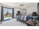 A relaxing bedroom with a private balcony, and a TV above a wooden dresser at 920 N 104Th St, Mesa, AZ 85207