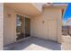 Covered patio with sliding glass door and convenient access to storage and backyard at 1244 S Tacoma --, Mesa, AZ 85209