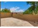 Private patio area features a concrete base and a block wall for added privacy at 16620 S 48Th St # 79, Phoenix, AZ 85048