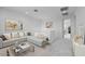 Open living room with neutral decor, bright lighting, and contemporary furniture at 16810 W Yucatan Dr, Surprise, AZ 85388