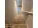 A carpeted staircase with handrails guides you downwards, blending safety with a modern design aesthetic at 1730 W Pollack St, Phoenix, AZ 85041
