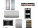 Stainless steel Wolf appliances including fridge, stovetop, oven, microwave, dishwasher, and wine fridge at 25564 N 119Th St, Scottsdale, AZ 85255