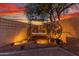 Cozy backyard with a charming swing and landscaped features at 3805 E Desert Flower Ln, Phoenix, AZ 85044
