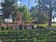 A decorative fountain is surrounded by colorful flowers and greenery, enhancing the community's aesthetic at 650 N Hawes Rd # 3604, Mesa, AZ 85207