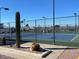 The property features well-maintained tennis courts and desert landscaping at 650 N Hawes Rd # 3604, Mesa, AZ 85207