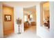 Inviting entryway featuring tile flooring, neutral walls, and arched openings leading to other living spaces at 7413 E Russet Sky Dr, Scottsdale, AZ 85266