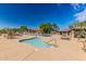 Resort-style community pool area with pool and comfortable lounge seating at 7939 E Stonecliff Cir, Mesa, AZ 85207