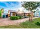 Expansive backyard featuring mature trees, lush landscaping, and a shed at 1409 S Revere --, Mesa, AZ 85210