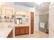 Bright bathroom features a vanity with plenty of storage and glass-enclosed shower at 17342 E Quail Ridge Dr, Fountain Hills, AZ 85268