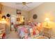 Comfortable bedroom with mirrored closet and cozy furnishings at 17342 E Quail Ridge Dr, Fountain Hills, AZ 85268