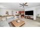 Open-concept living area featuring a seamless design with a spacious kitchen, dining area, and plush furnishings at 19806 W Marshall Ave, Litchfield Park, AZ 85340