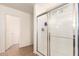 Shower stall with sliding glass door and bright natural lighting at 21648 W Ashleigh Marie St, Buckeye, AZ 85326