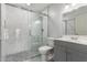 Modern bathroom featuring a sleek glass shower and vanity at 26232 S Lemon Ave, Queen Creek, AZ 85142