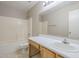 Bathroom featuring a sink vanity, a toilet, and a bathtub and shower combo at 3018 W Horsham Dr, Phoenix, AZ 85027