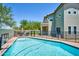 Inviting pool, complemented by lush backyard, provides a perfect setting for relaxation and entertainment at 31256 N 40Th Pl, Cave Creek, AZ 85331